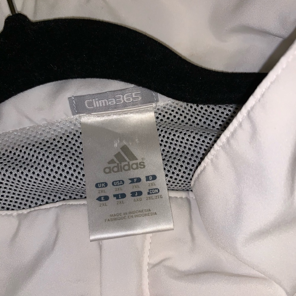 Black and white adidas windbreaker
